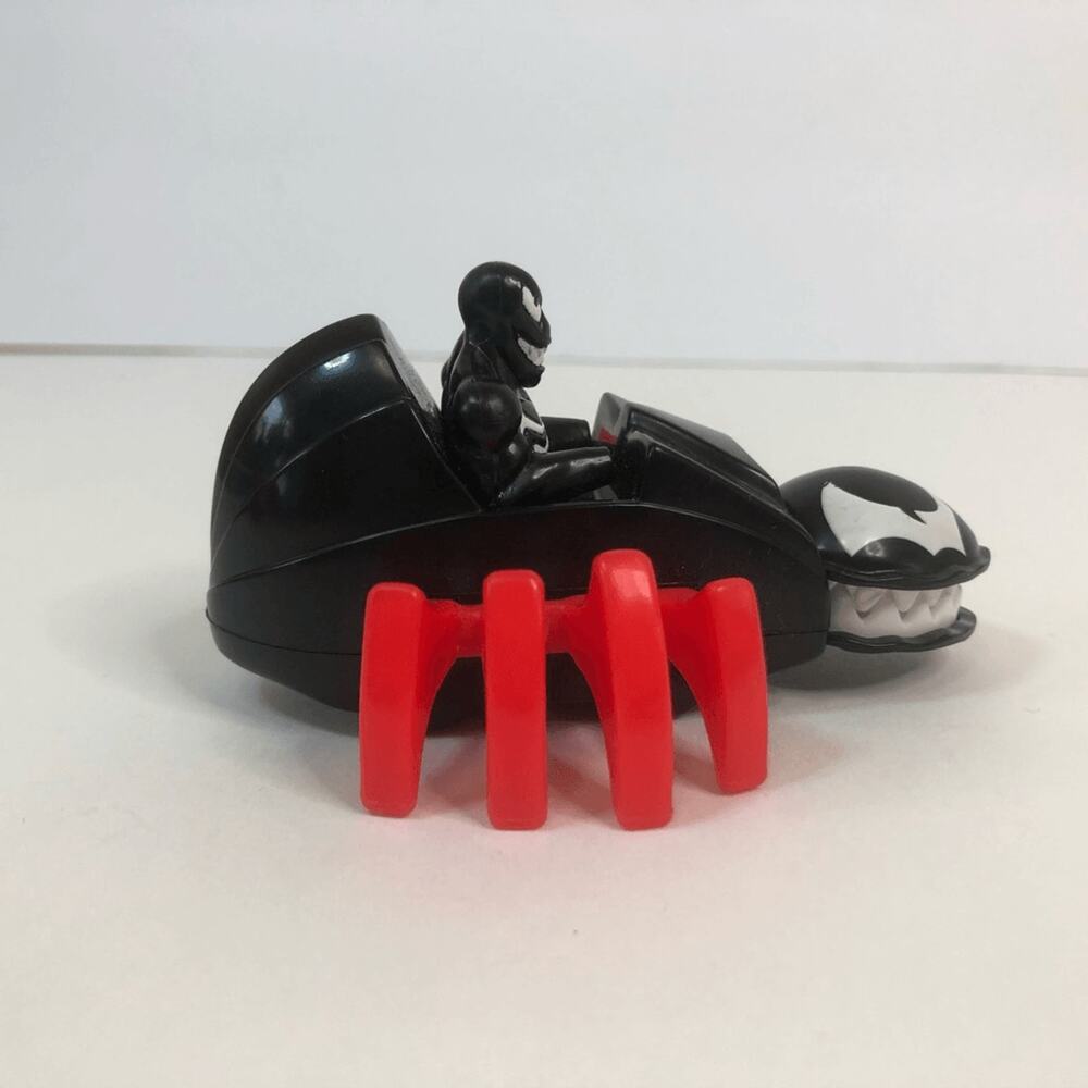 Vintage 1995 Marvel Venom Spider Vehicle Toy SV 05 Black Red Snapping Jaw Action